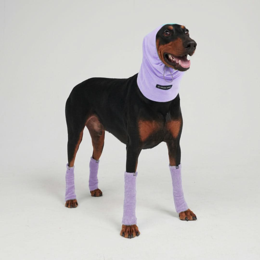 Stretchy Fleece Dog Leg Warmer Sleeves - Purple - Image 5