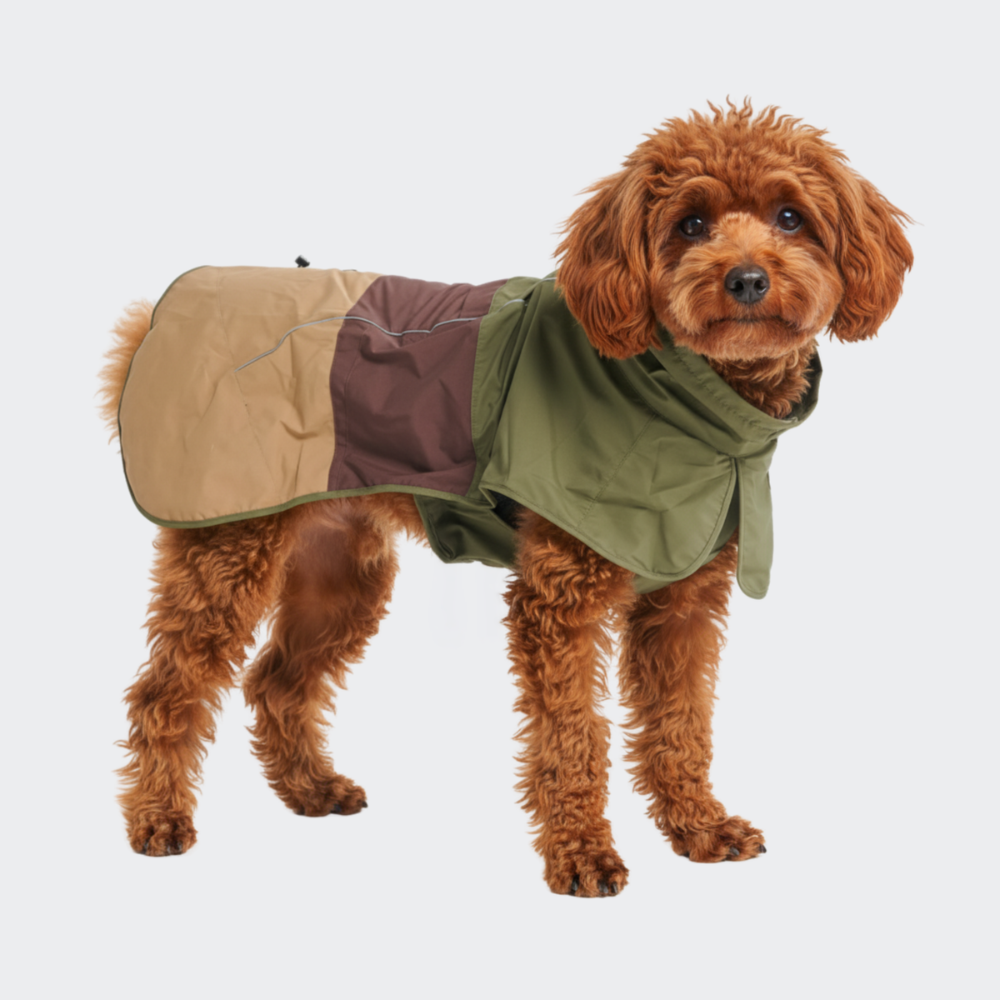 Breatheshield™ Dog Raincoat - Green Brown Tan - Image 2
