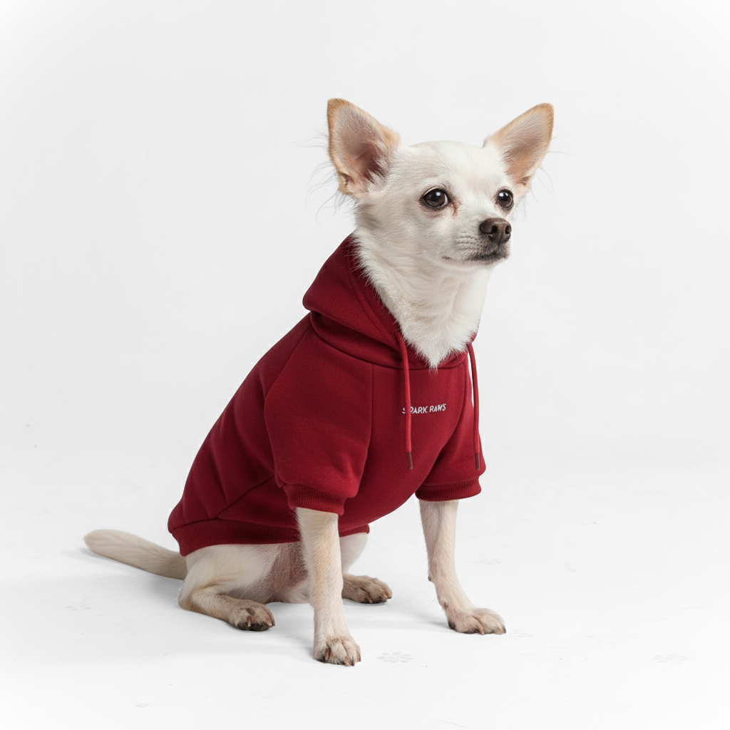 Essential Dog Hoodie - Burgundy - Image 2