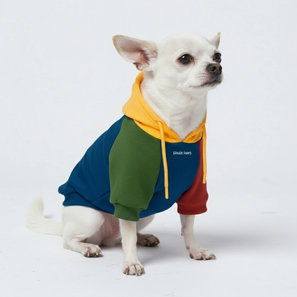 Primary Color Block Dog Hoodie - Image 2