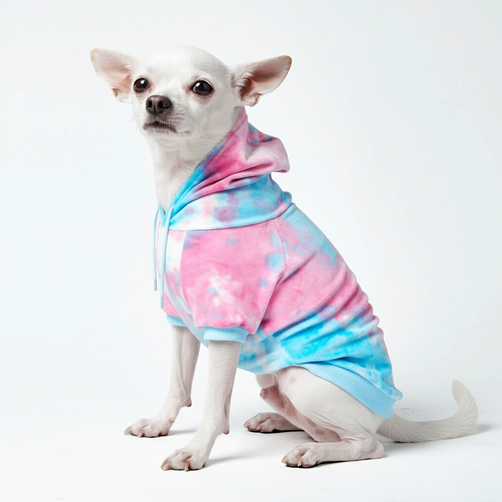 Velvet Dog Hoodie - Snow Cone - Image 2