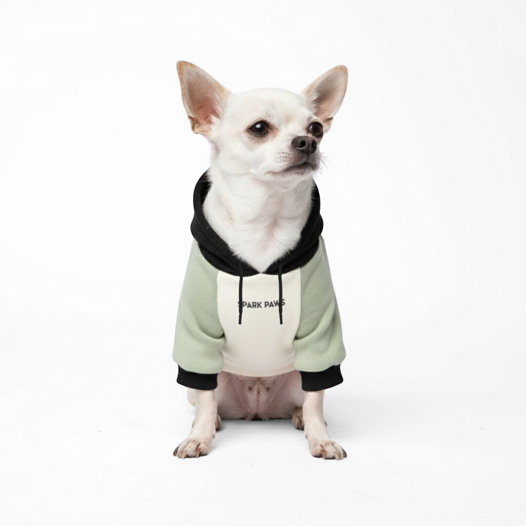 Olive Cream Dog Hoodie - Image 2