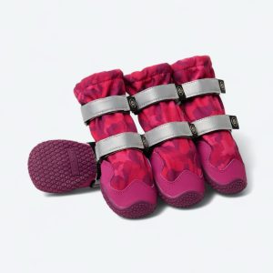 Dog Rainboots. Waterproof Dog Shoes - Fuchsia Camo
