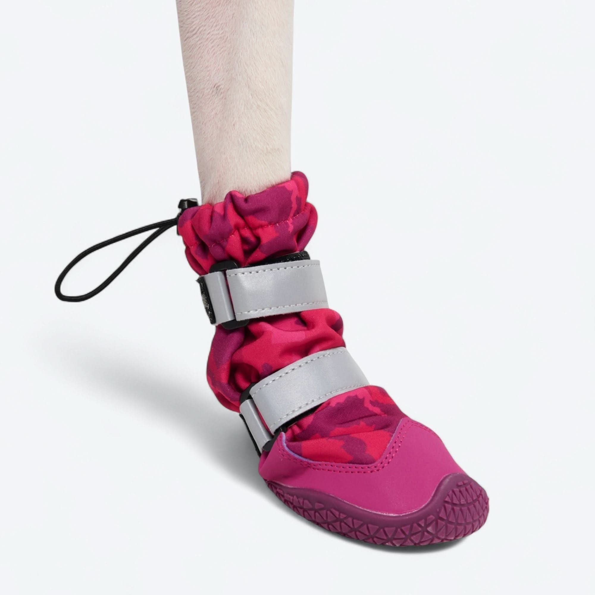 Dog Rainboots. Waterproof Dog Shoes - Fuchsia Camo - Image 4