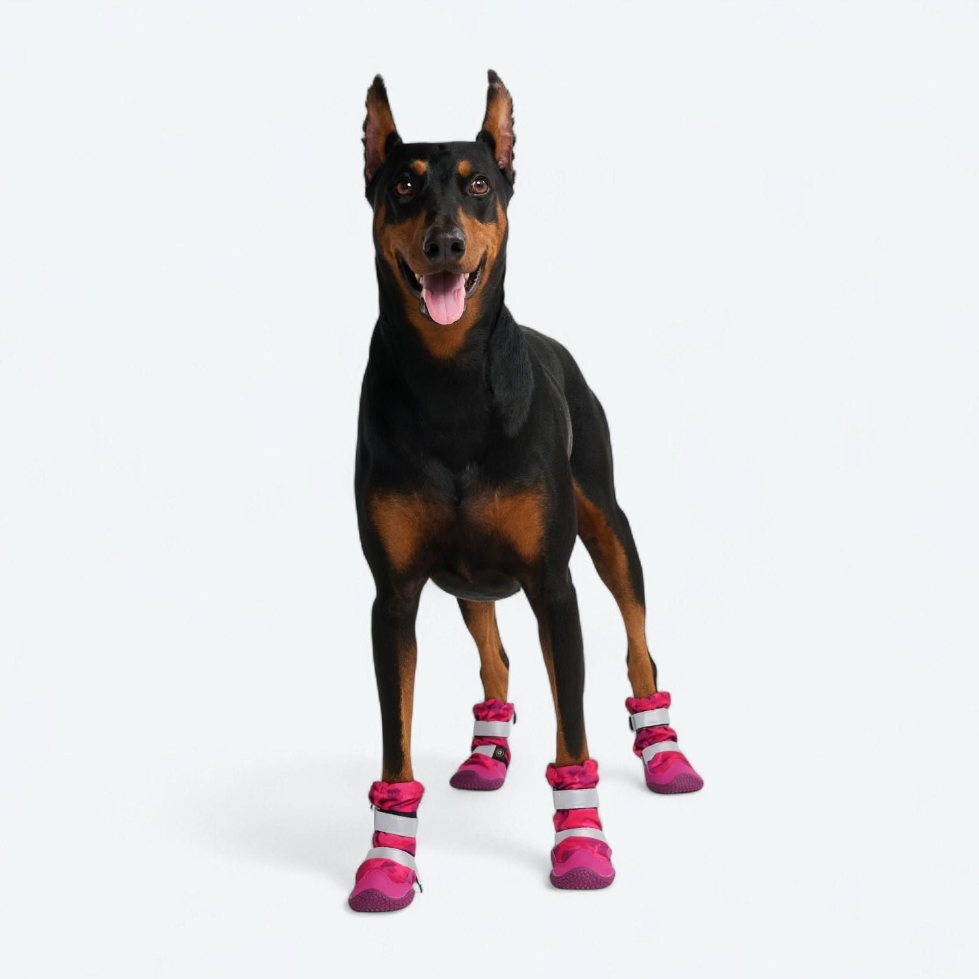 Dog Rainboots. Waterproof Dog Shoes - Fuchsia Camo - Image 5
