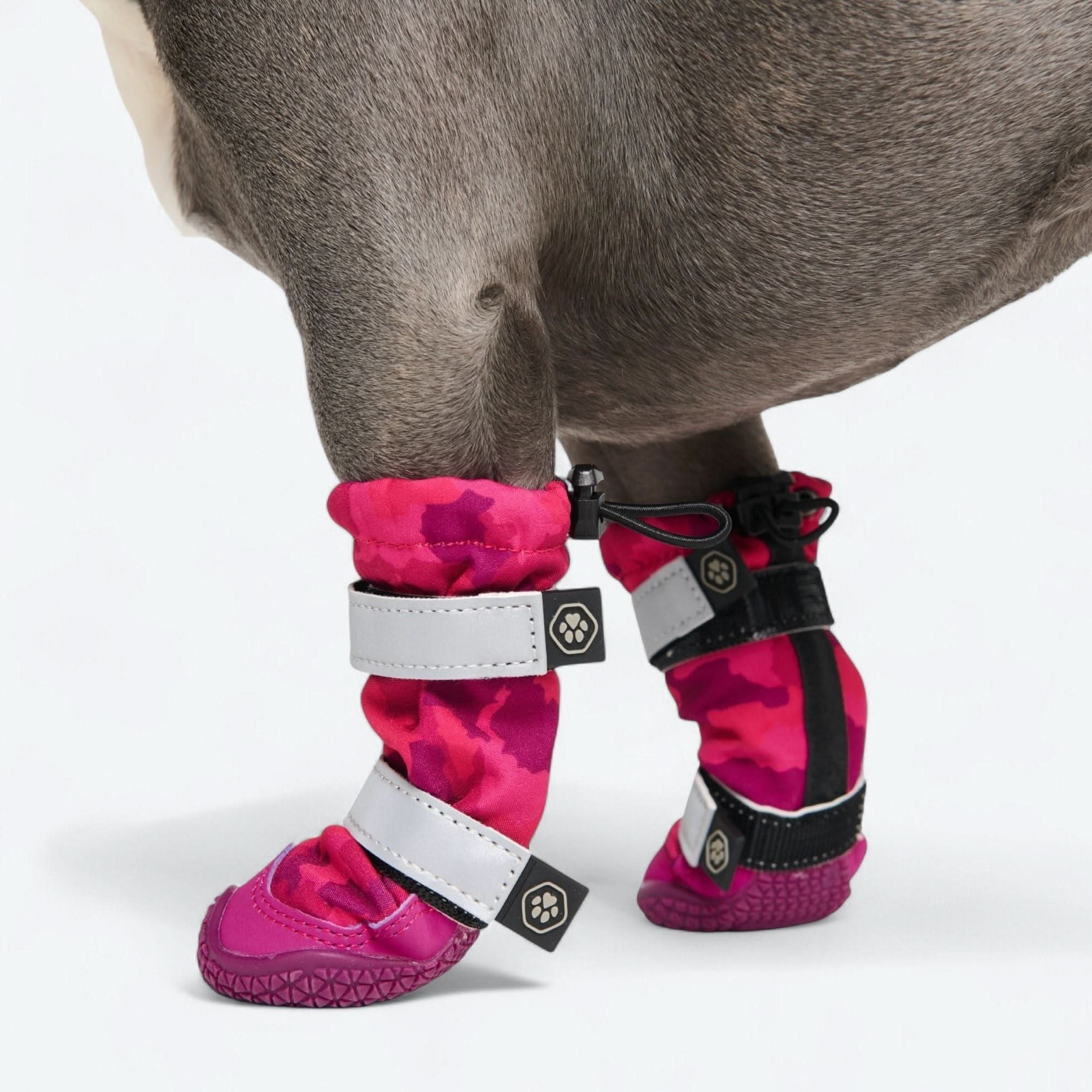 Dog Rainboots. Waterproof Dog Shoes - Fuchsia Camo - Image 6