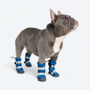 Dog Rainboots. Waterproof Dog Shoes - Blue Camo