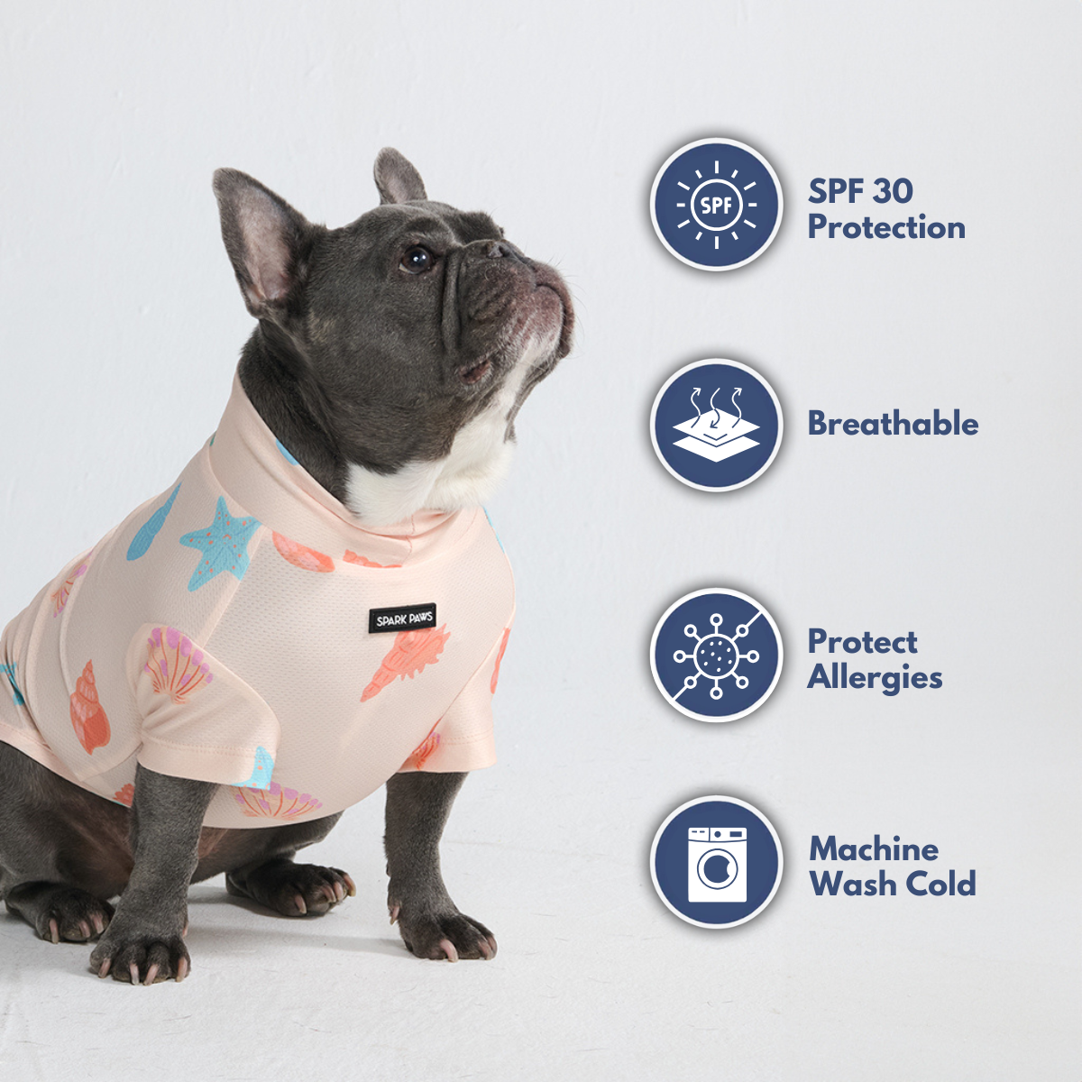 Sunblock Dog T-Shirt - Seashell - Image 5