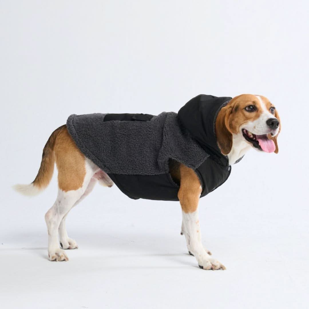 Reversible Sherpa Jacket - Grey and Black - Image 10