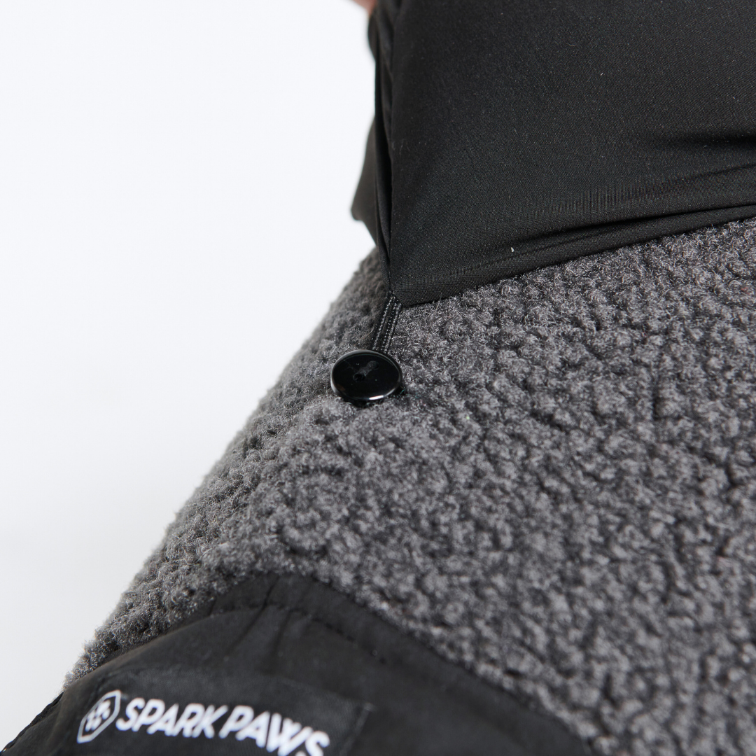 Reversible Sherpa Jacket - Grey and Black - Image 12