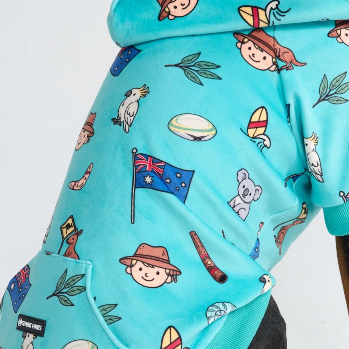 The Australia Dog Hoodie - Teal - Image 7