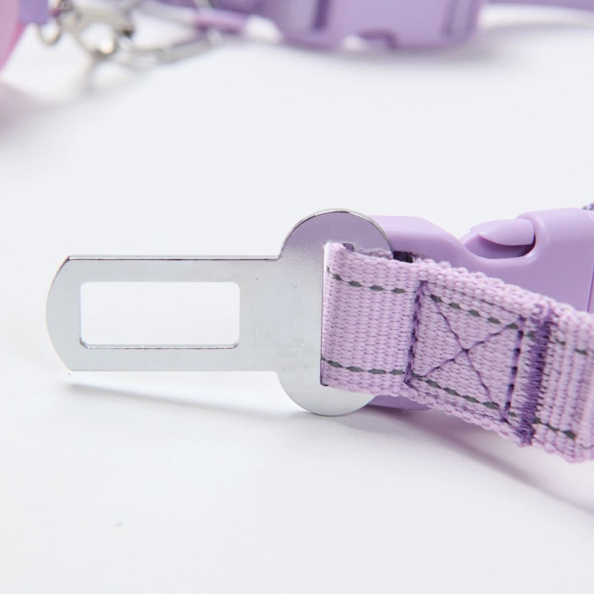 Multipurpose Seatbelt Handsfree Leash & Poop Bag Holder Set - Lilac - Image 5