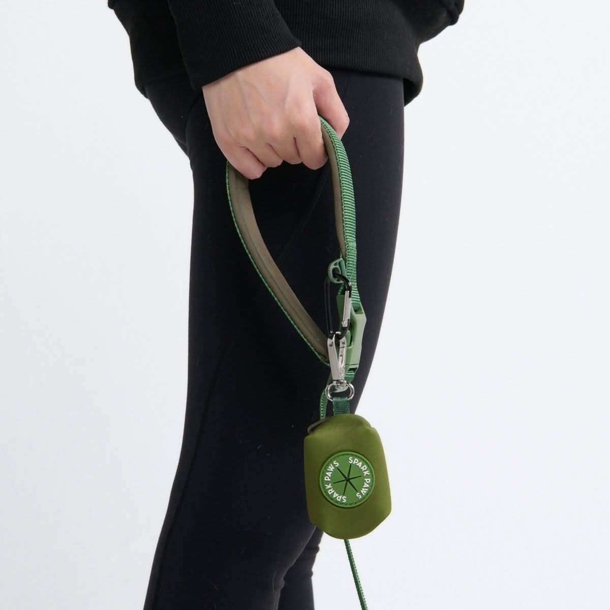 Multipurpose Seatbelt Handsfree Leash & Poop Bag Holder Set - Army Green - Image 7