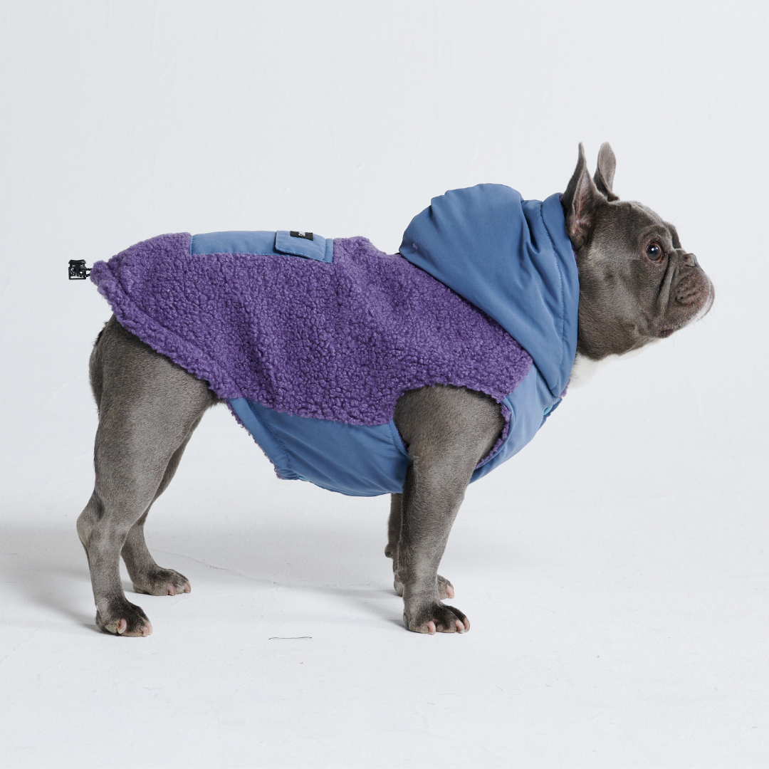 Reversible Sherpa Jacket - Purple and Blue - Image 11