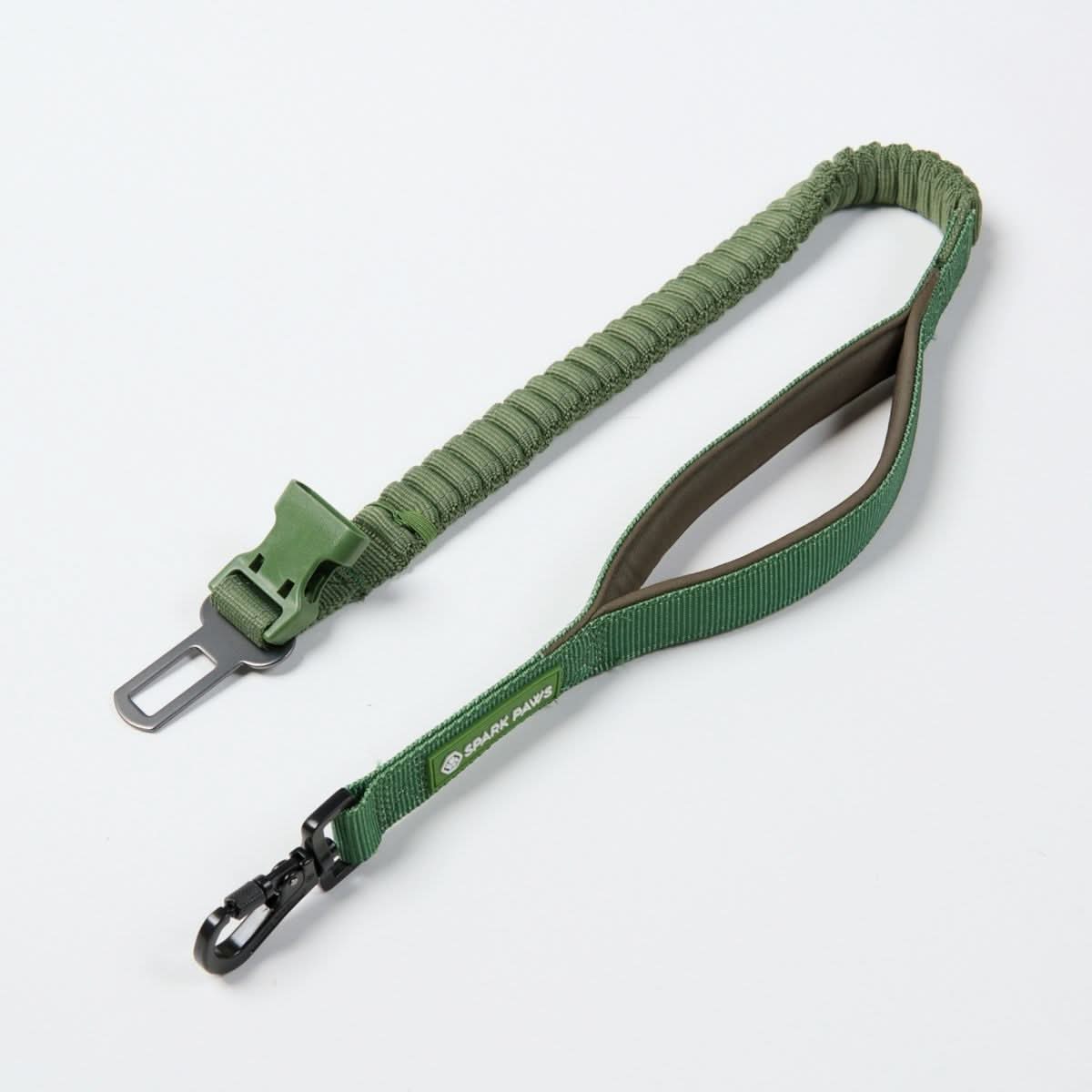 Multipurpose Seatbelt Handsfree Leash & Poop Bag Holder Set - Army Green - Image 3