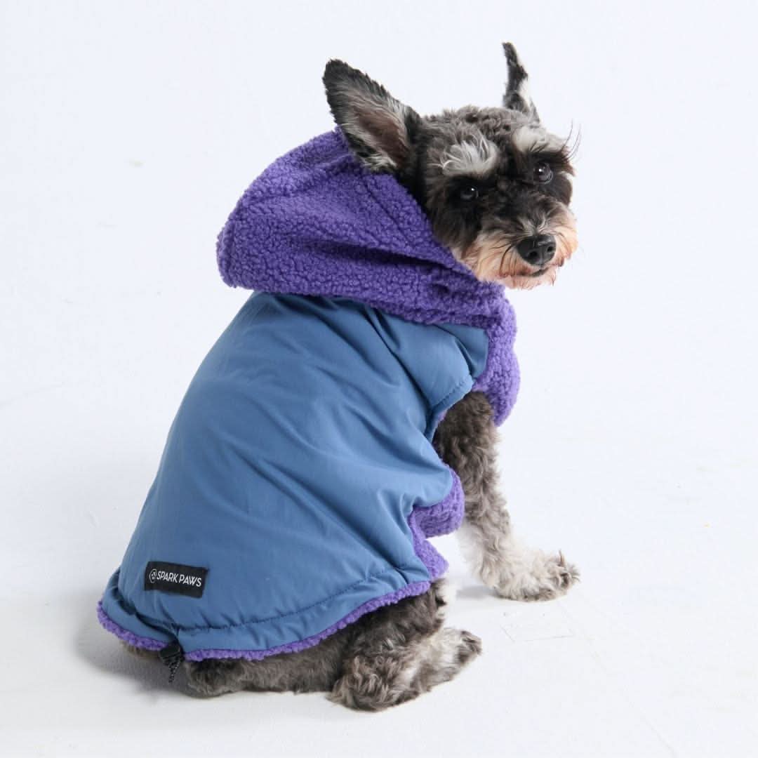 Reversible Sherpa Jacket - Purple and Blue - Image 12