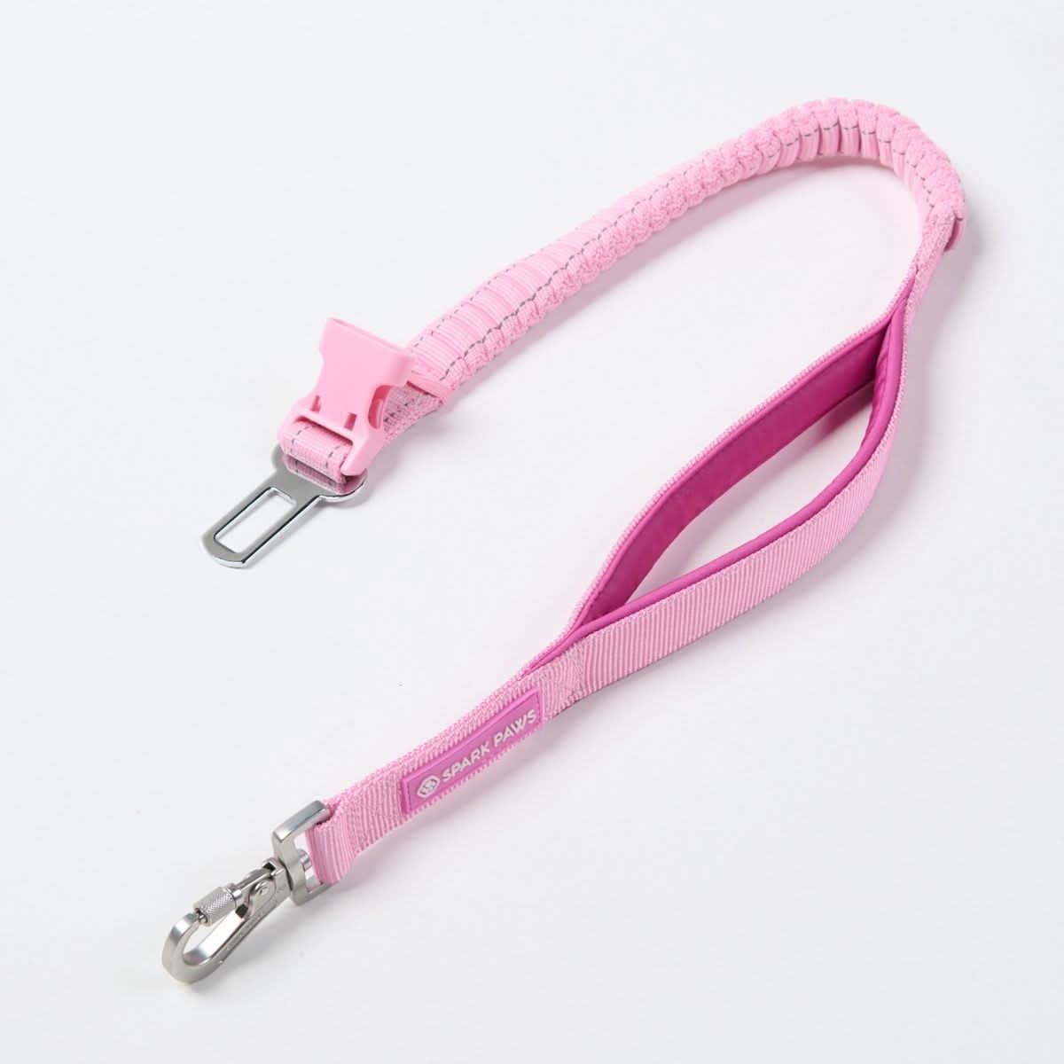Multipurpose Seatbelt Handsfree Leash & Poop Bag Holder Set - Pink - Image 3