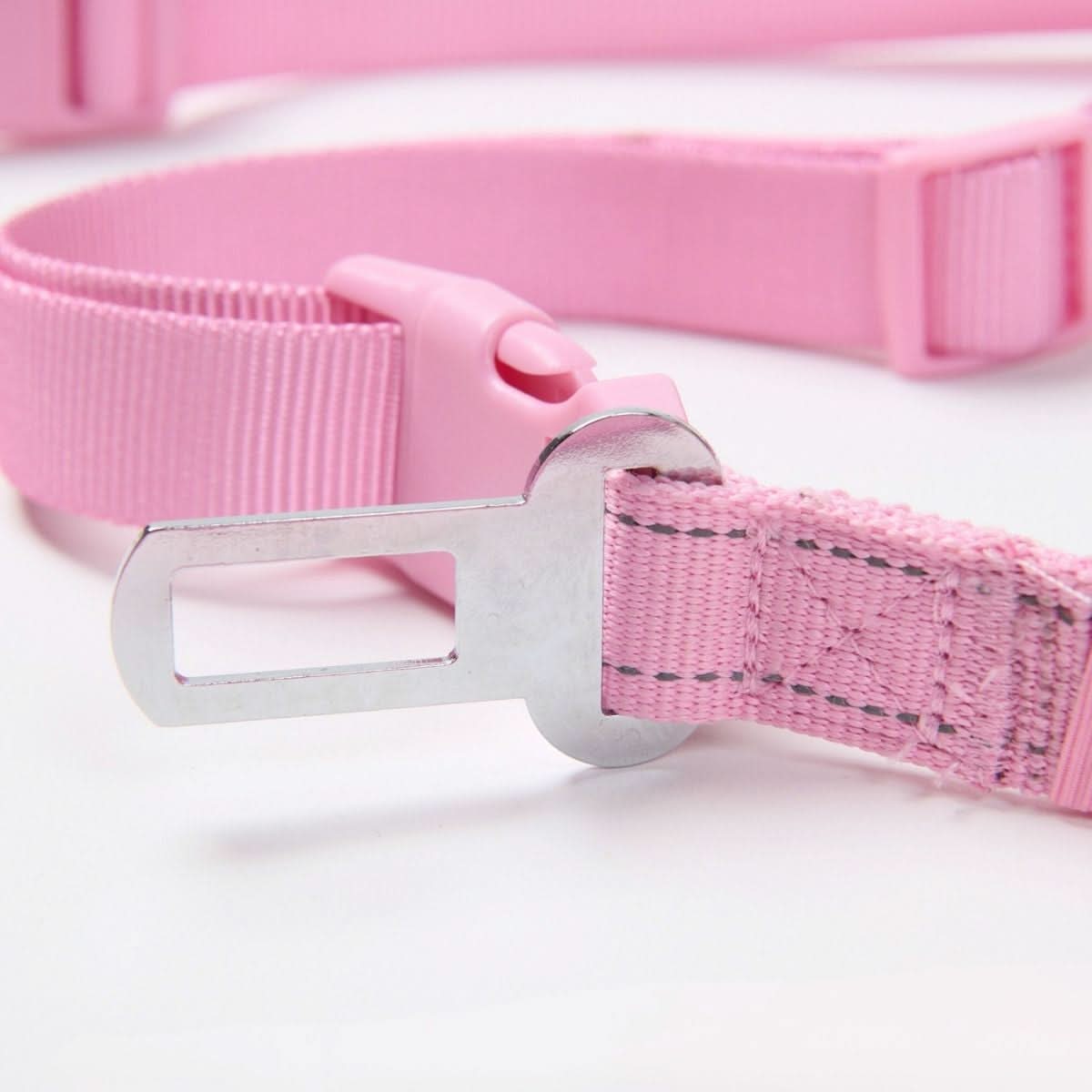 Multipurpose Seatbelt Handsfree Leash & Poop Bag Holder Set - Pink - Image 5