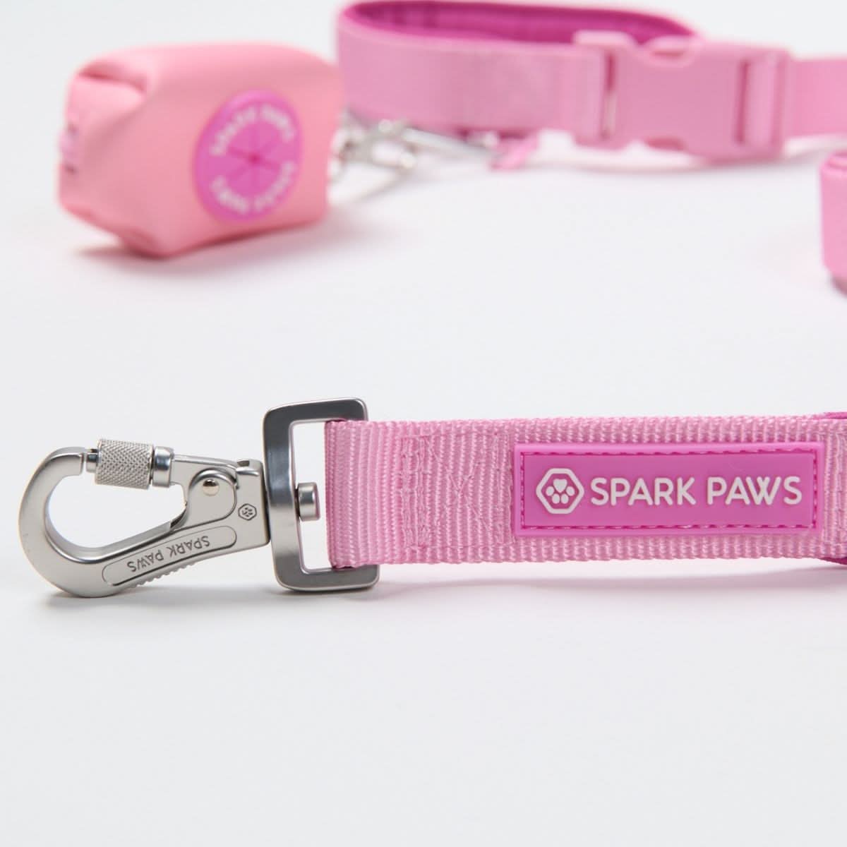 Multipurpose Seatbelt Handsfree Leash & Poop Bag Holder Set - Pink - Image 6