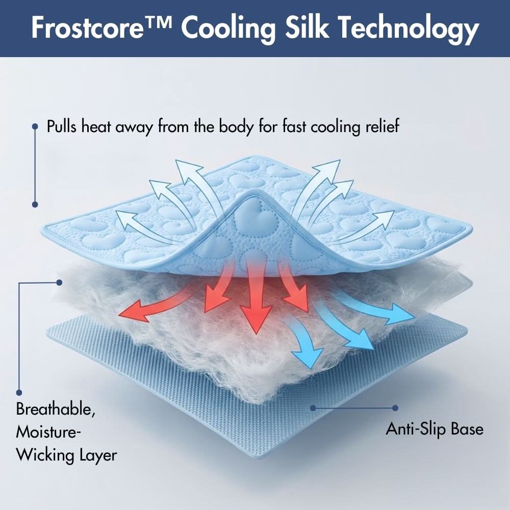 Frostcore™ Cooling Mat - Hearts Blue - Image 8