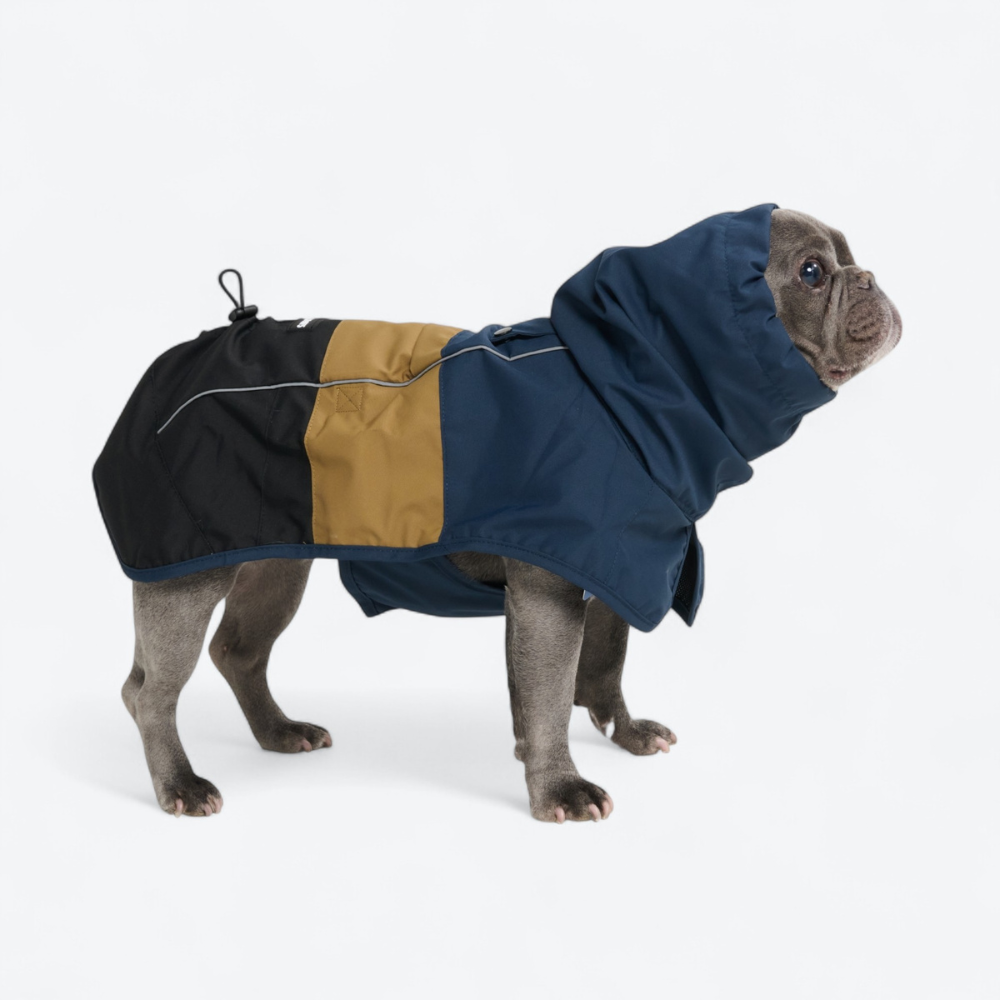 Breatheshield™ Dog Raincoat - Blue Gold Black - Image 4
