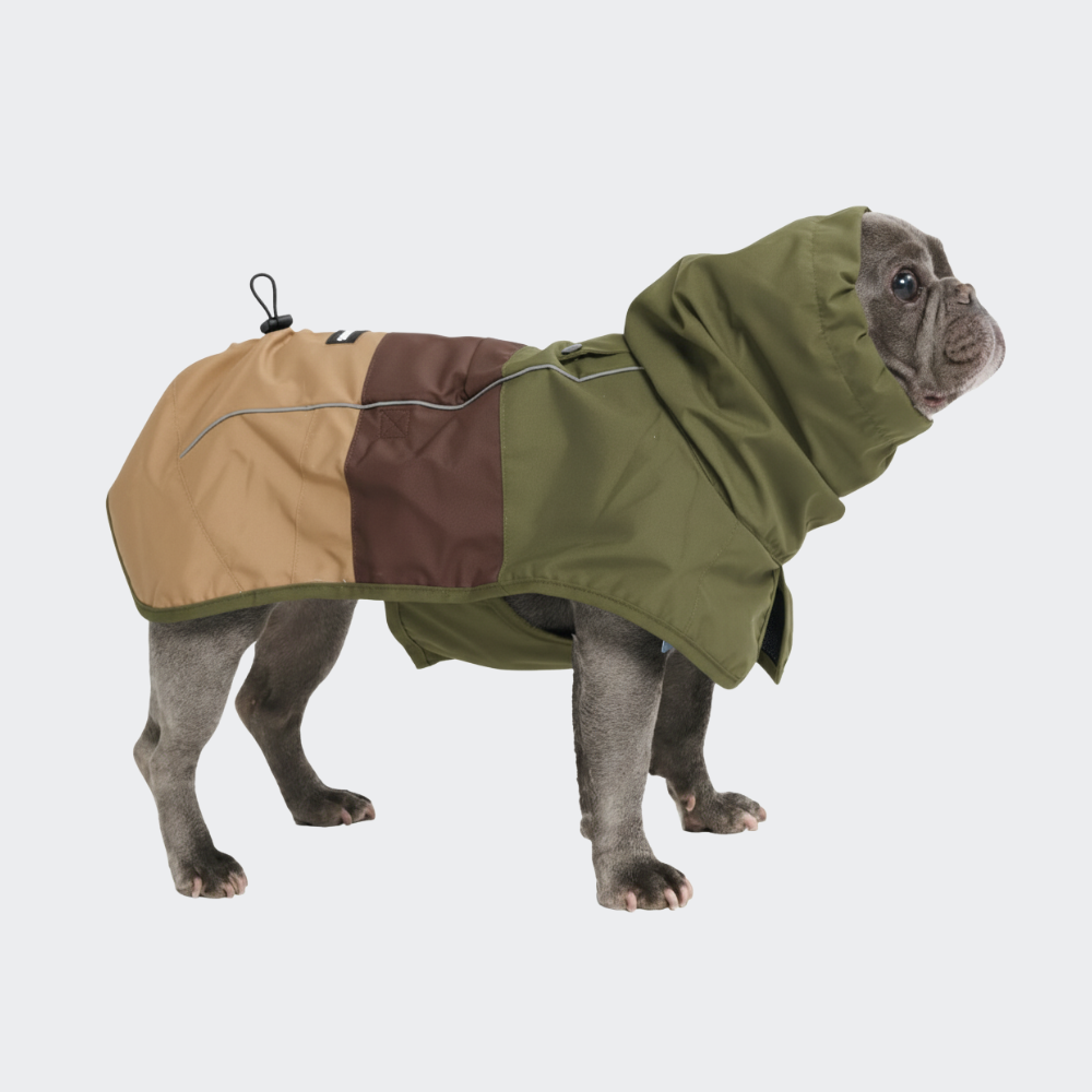 Breatheshield™ Dog Raincoat - Green Brown Tan - Image 3