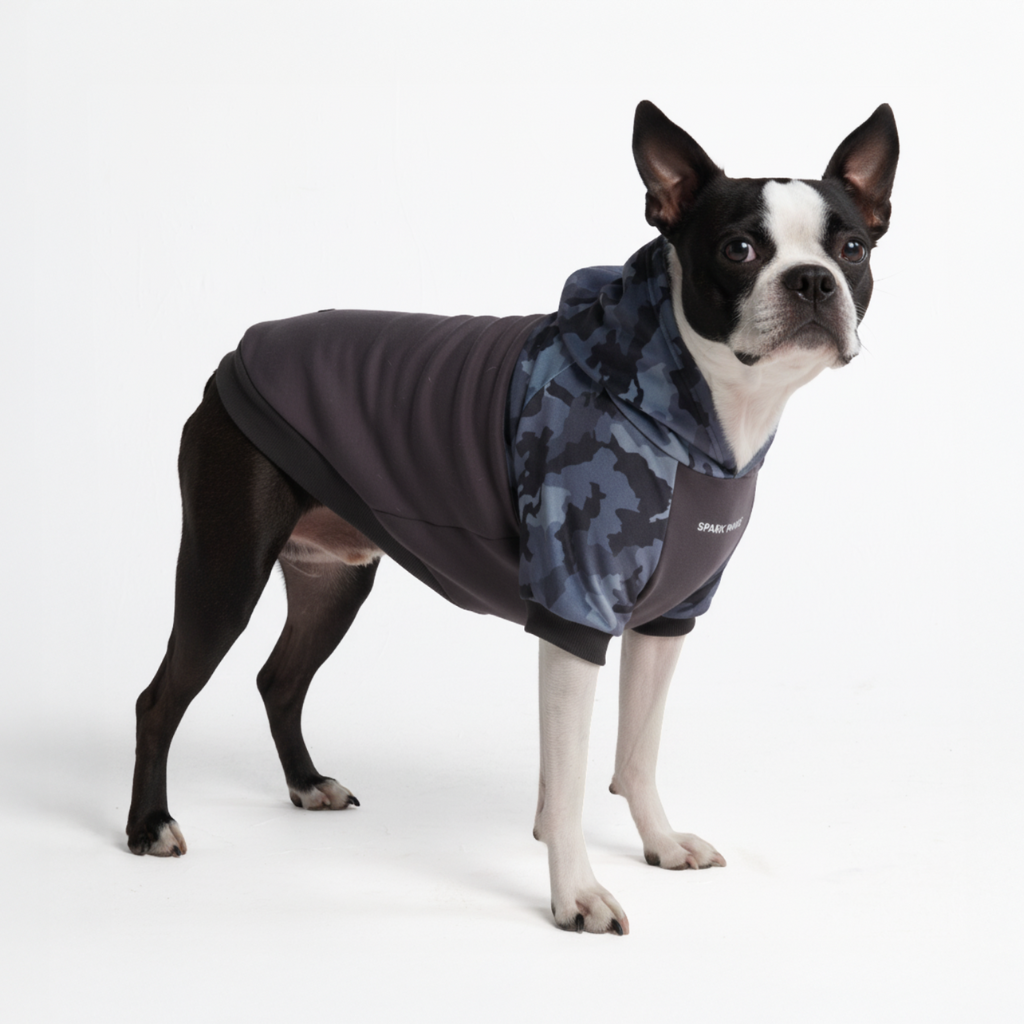 Grey Camo Dog Hoodie - Image 3
