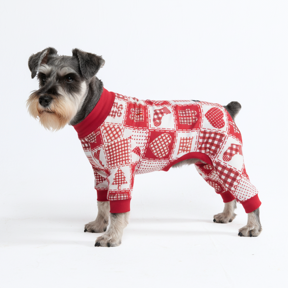 Dog Christmas Pajama - Festive Patchwork - Image 3