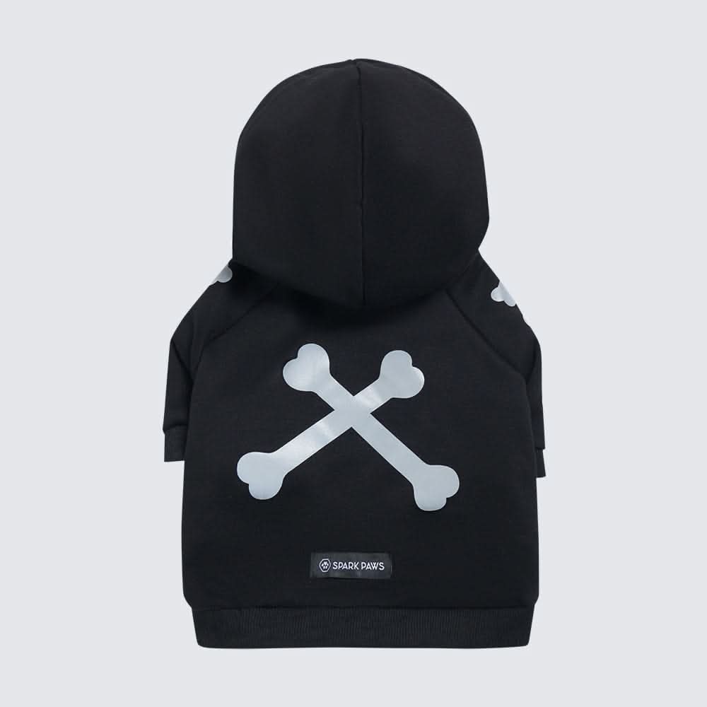 WOOF Dog Hoodie - Black & Reflective - Image 10