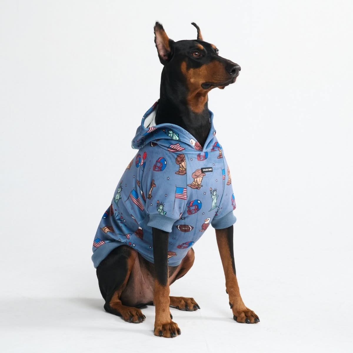 The USA Dog Hoodie - Blue - Image 9