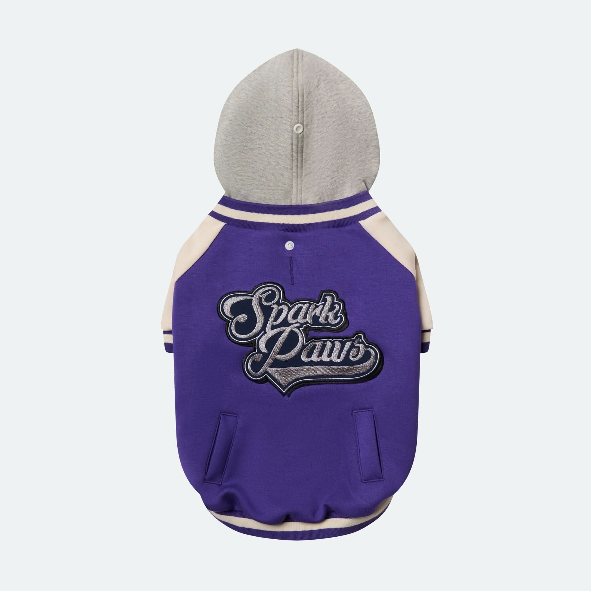 Dog Varsity Jacket - Purple - Image 9