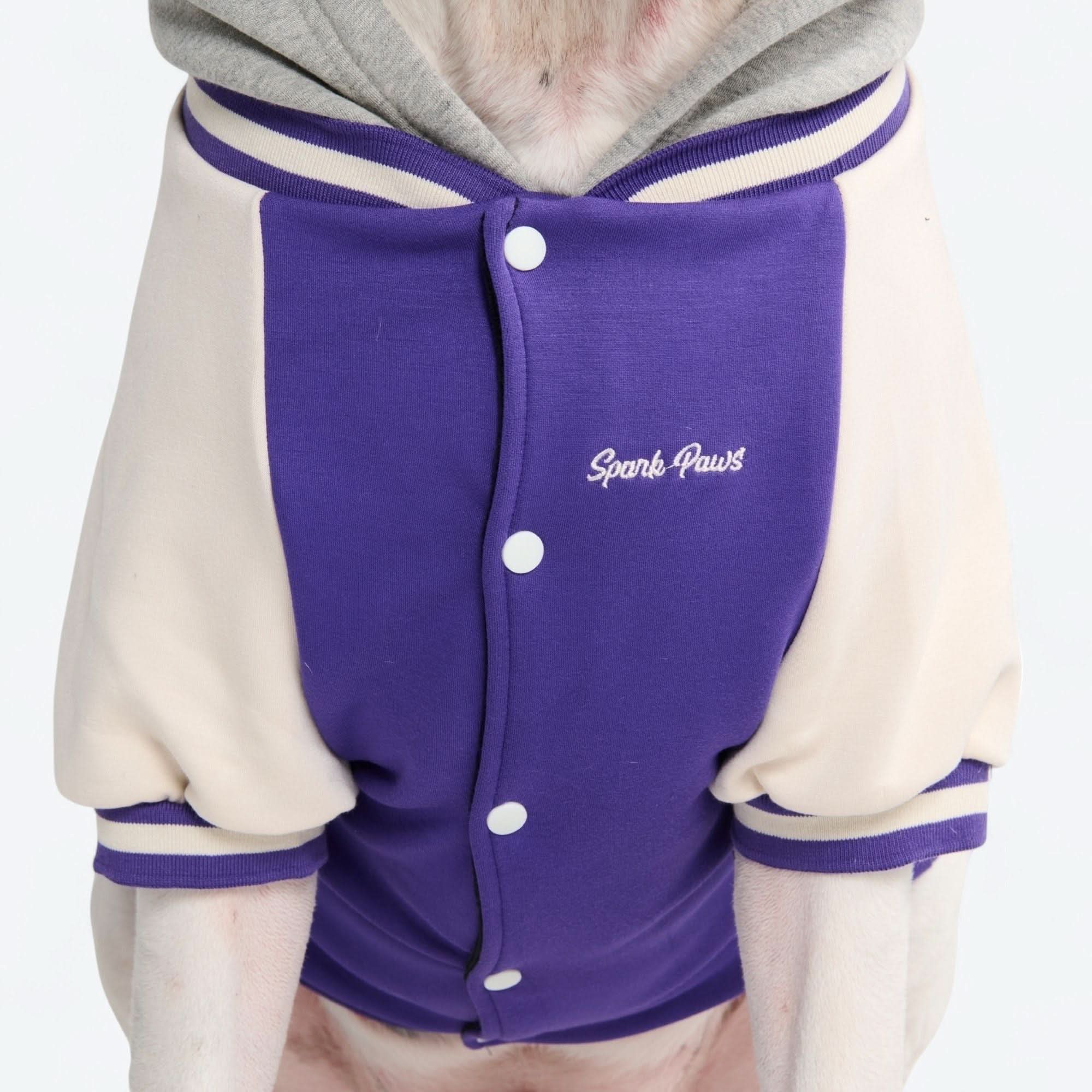 Dog Varsity Jacket - Purple - Image 12