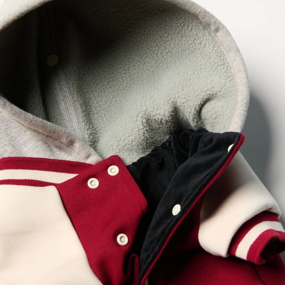 Dog Varsity Jacket - Red - Image 13