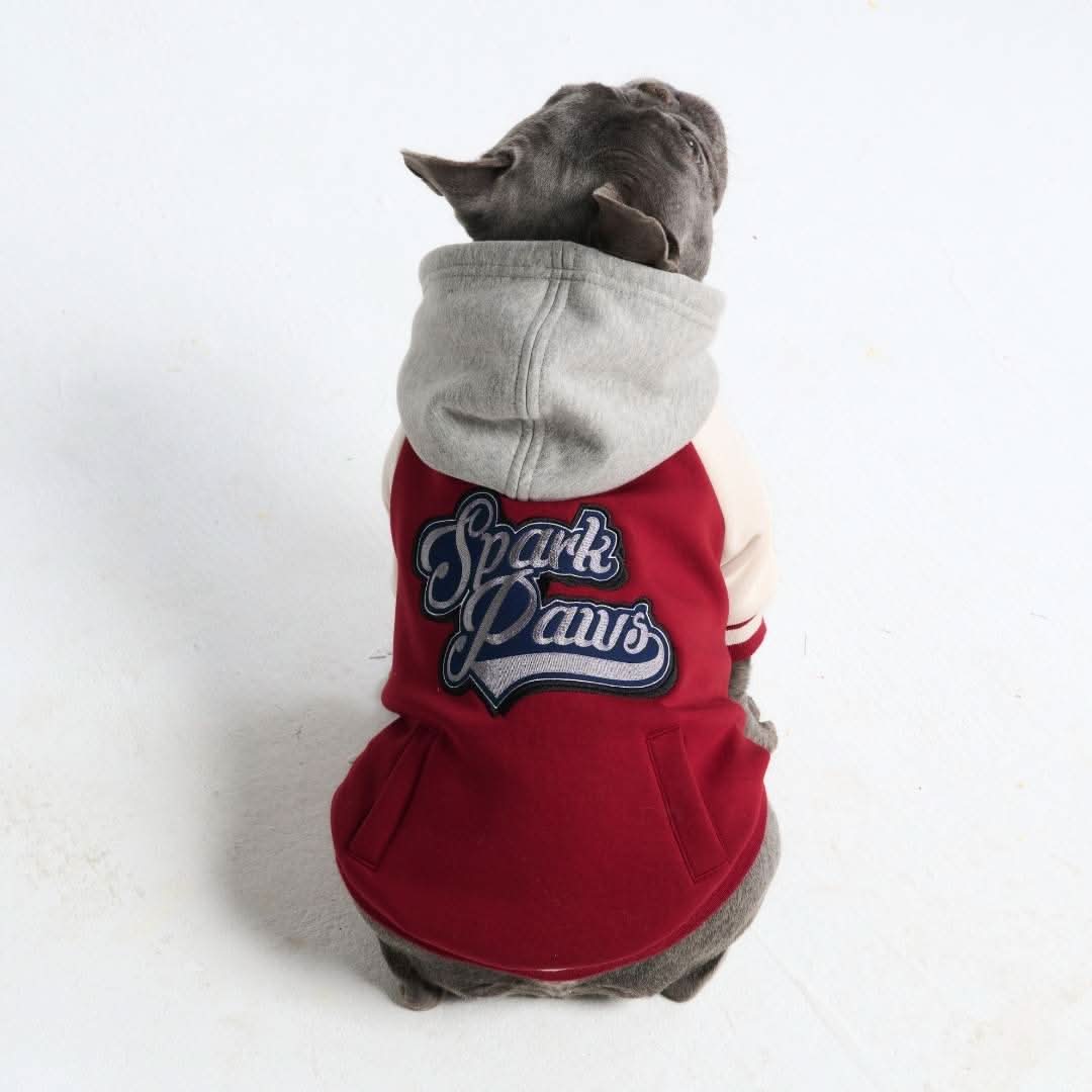 Dog Varsity Jacket - Red - Image 15