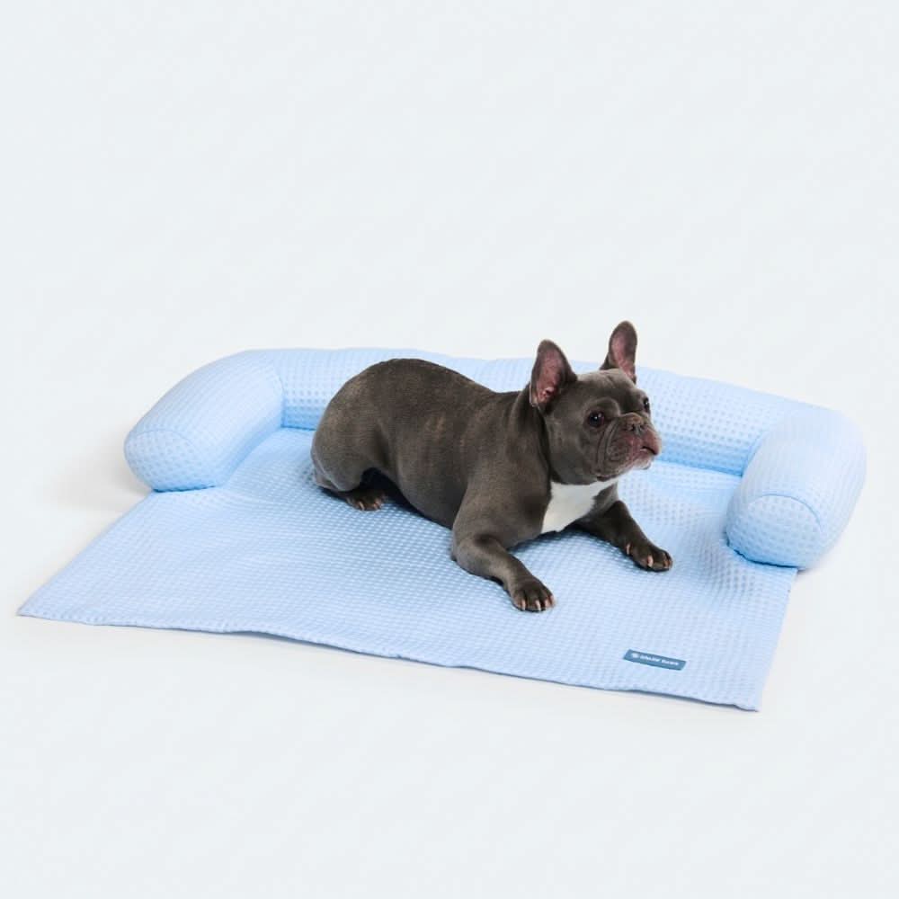 Frostcore™ Cooling Couch Cover Dog Bed - Waffle Blue - Image 3