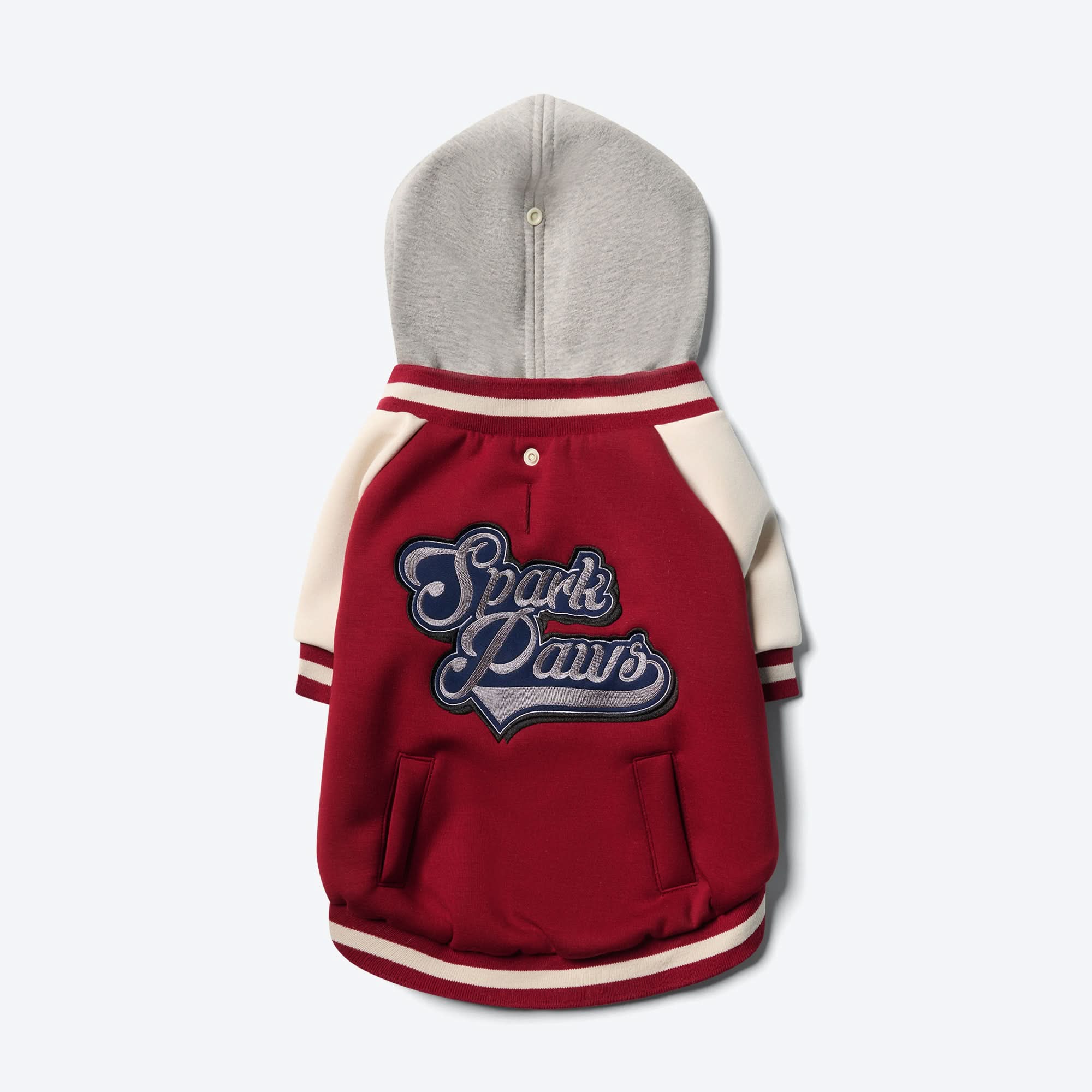 Dog Varsity Jacket - Red - Image 9