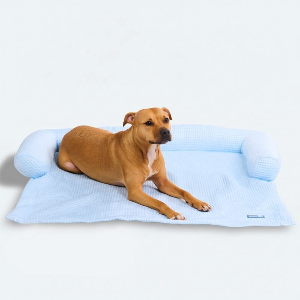 Frostcore™ Cooling Couch Cover Dog Bed - Waffle Blue - Image 4