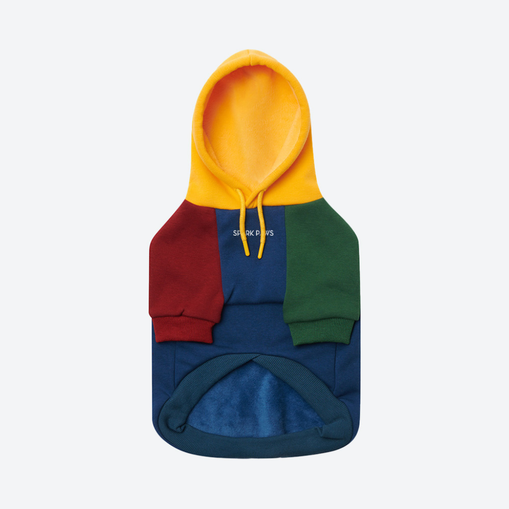 Primary Color Block Dog Hoodie - Image 9
