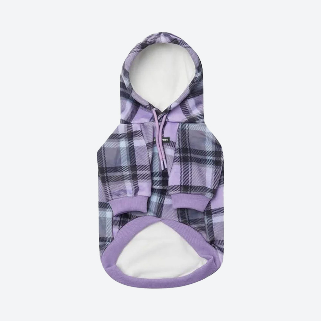 Purple Plaid Dog Hoodie - Image 9