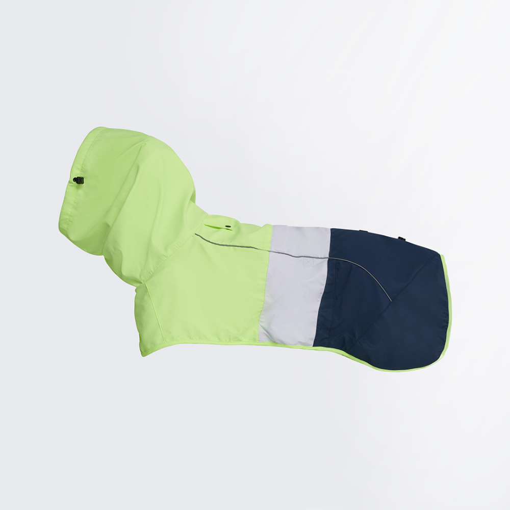 Breatheshield™ Dog Raincoat - Lime White Navy - Image 6