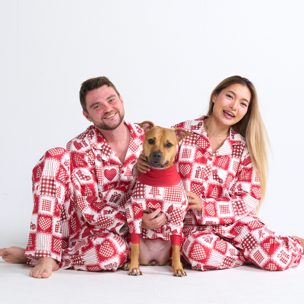 Dog Christmas Pajama - Festive Patchwork - Image 11