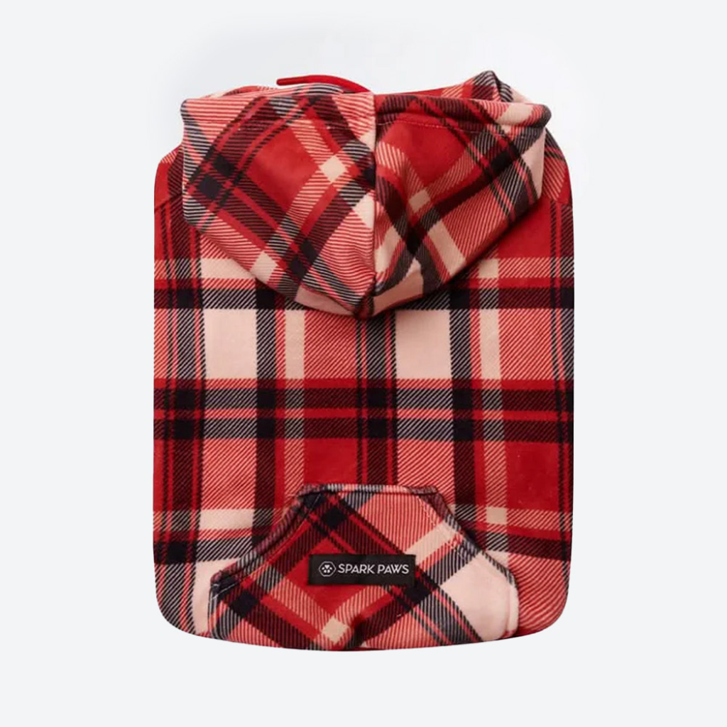 Red Plaid Dog Hoodie - Image 10