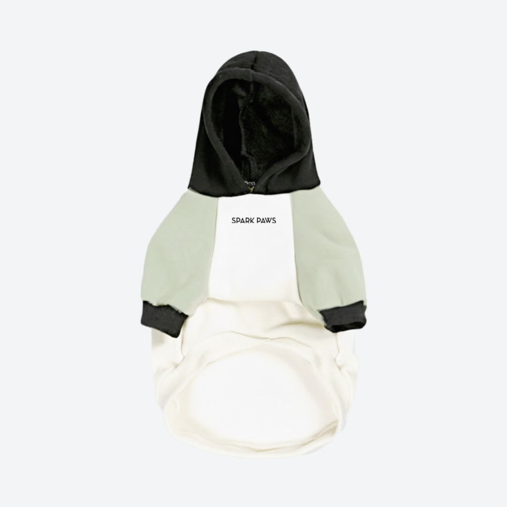 Olive Cream Dog Hoodie - Image 9