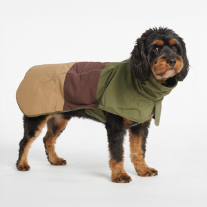Breatheshield™ Dog Raincoat - Green Brown Tan