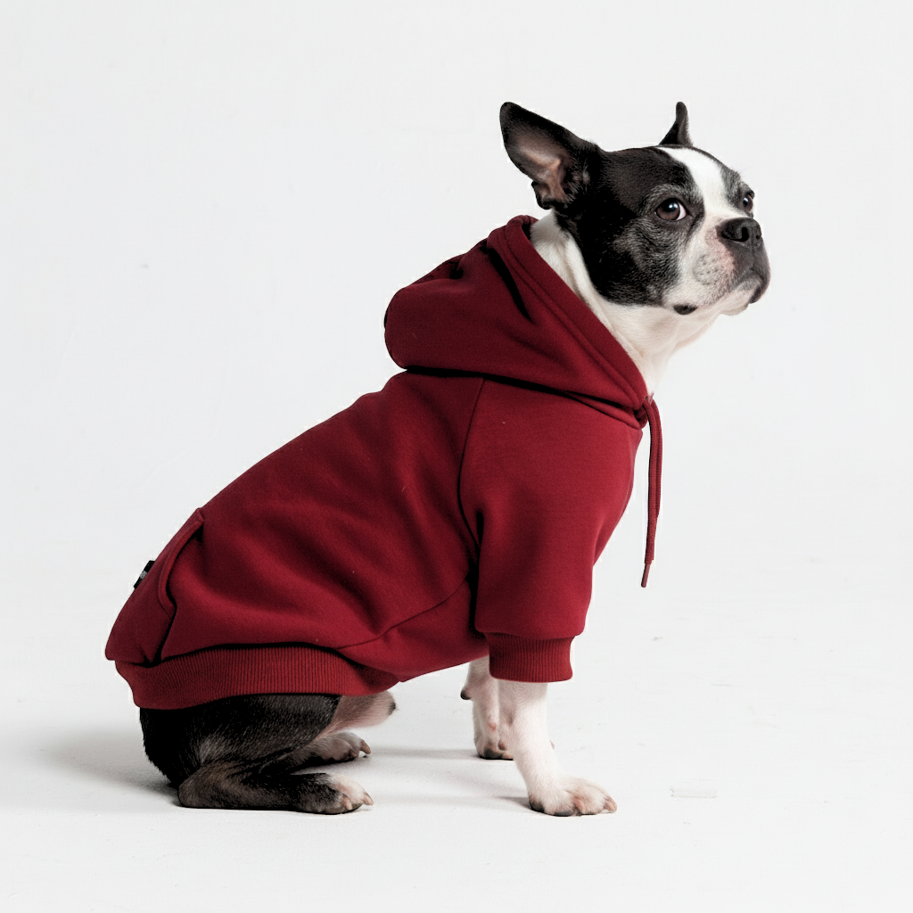 Essential Dog Hoodie - Burgundy - Image 3