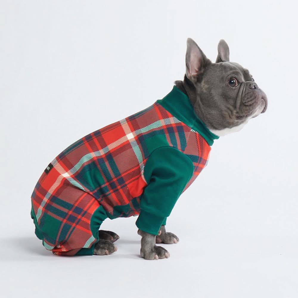 Dog Pajama - Green and Red Plaid - Image 4