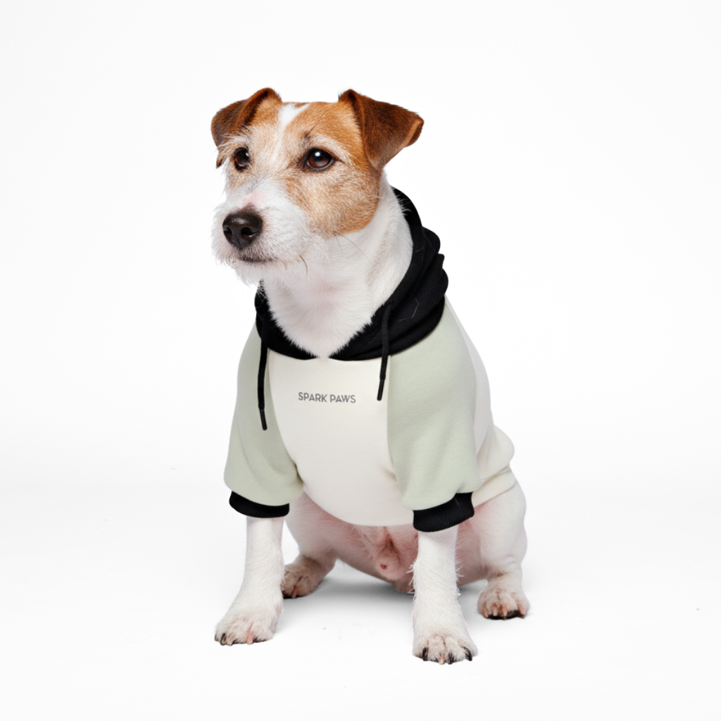 Olive Cream Dog Hoodie - Image 4