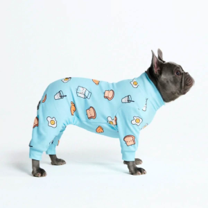 Dog Pajama - Breakfast Blue