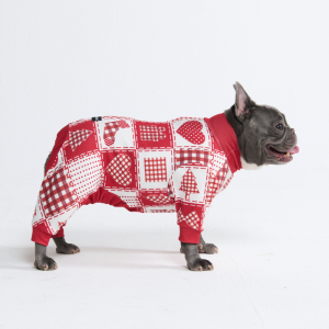 Dog Christmas Pajama - Festive Patchwork