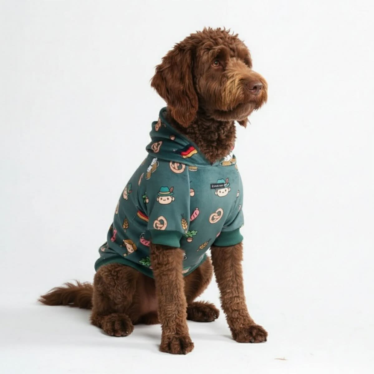 The Germany Dog Hoodie - Dark Green - Image 4